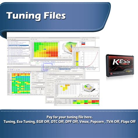 Request chip <b>tuning</b> After you have uploaded the original <b>file</b> - request ST1 or ST2 power remaps, ECO remaps, TCU remaps and select additional services and solutions like De-CAT, Vmax, DPF Off, EGR Off etc. . Kess tuning files